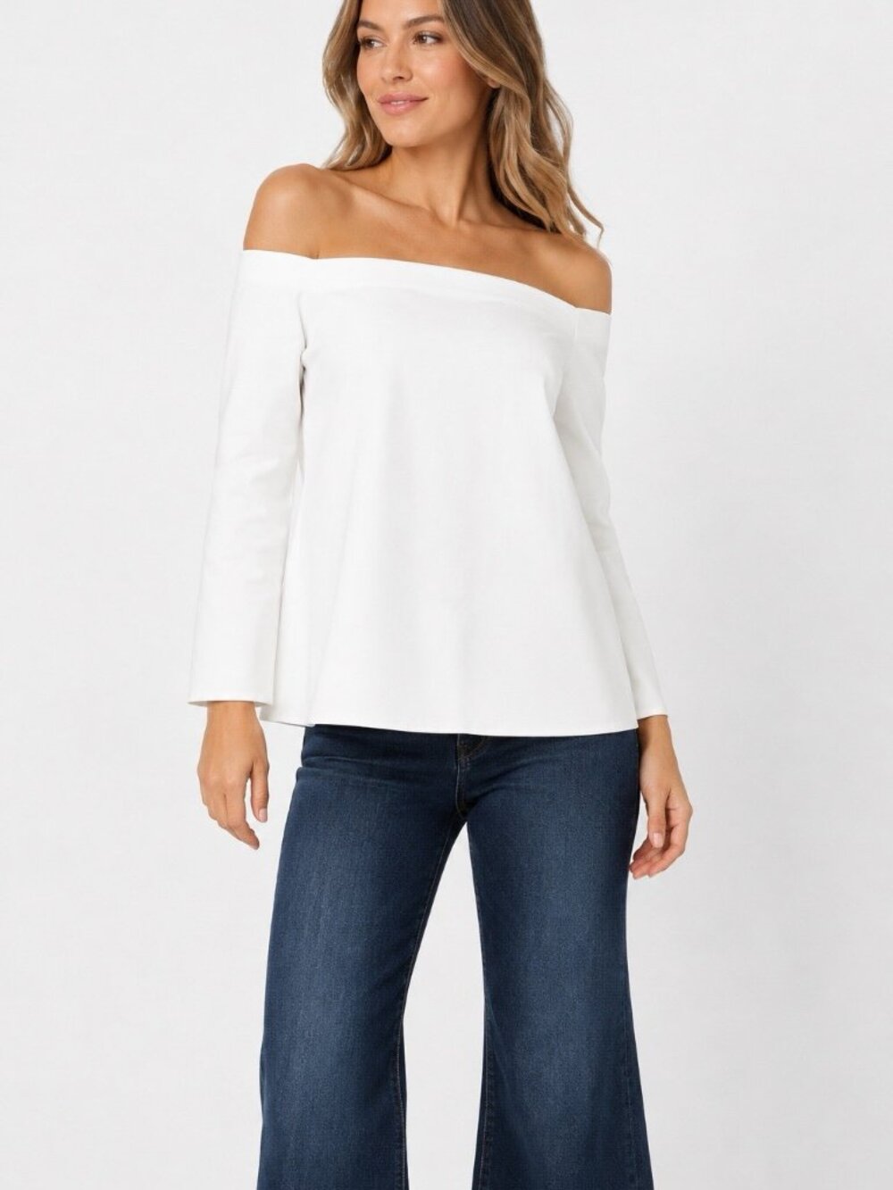 Tuckernuck Miranda Off Shoulder Top M White Rayon